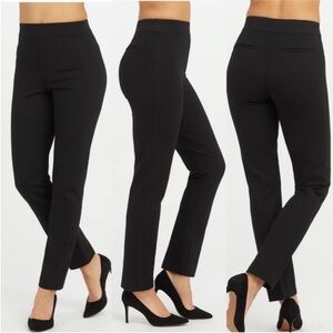 Spanx Perfect Fit Ponte Slim Straight Pants Black size L